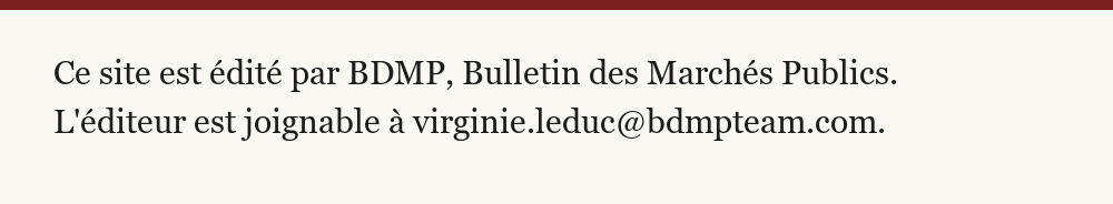Identité de l'éditeur du site